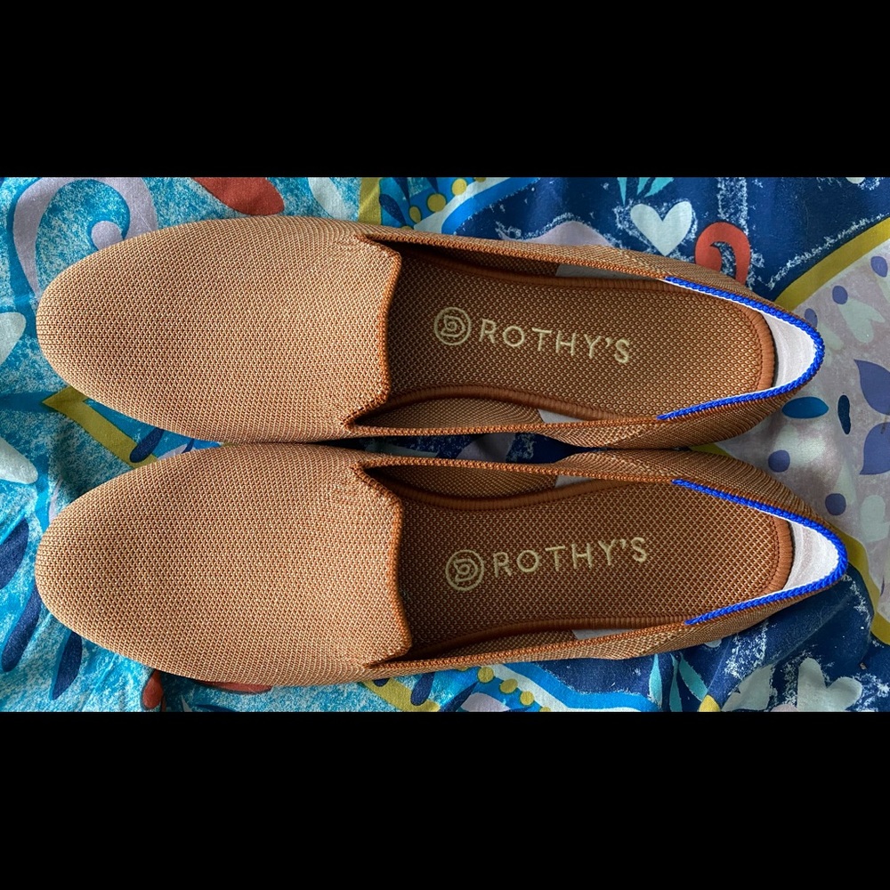 Rothys size 10.5 Fawn loafers—excellent used condition
